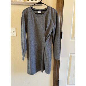 Cabi Women's Heather Gray Tunic Mini Dress Sweater Elevated Basic Small EUC